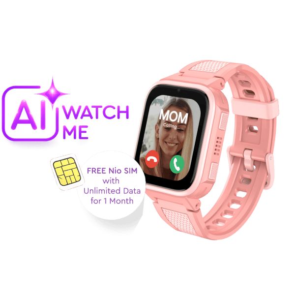 Kiddoboo 4G Smartwatch WatchMe AI K10 Pink + SIM card