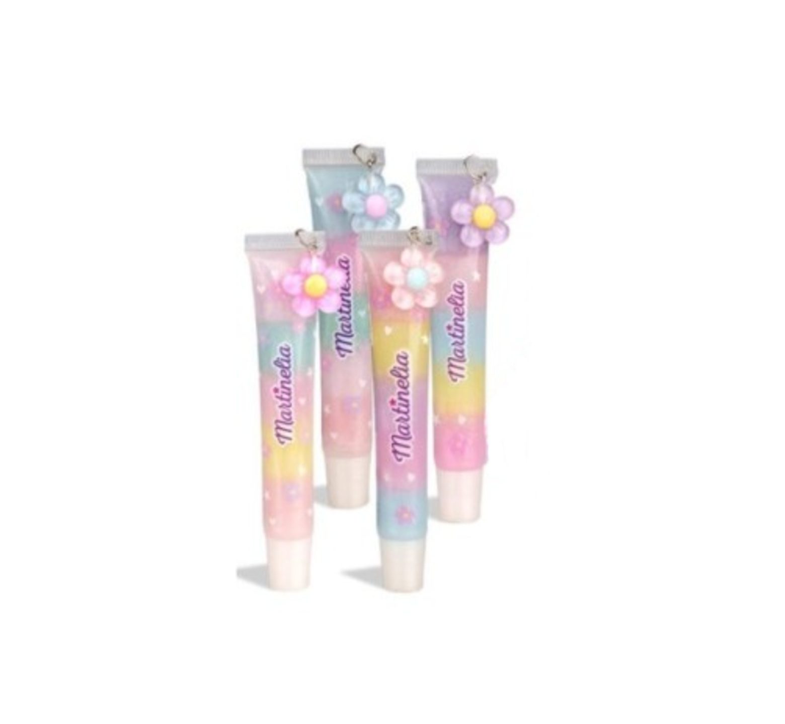Martinellia παιδικό lip gloss σε υπέροχο πολύχρωμο σχέδιο με λουλουδάκι