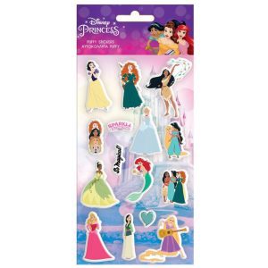 Αυτοκόλλητα puffy (φουσκωτά) με Disney Princess