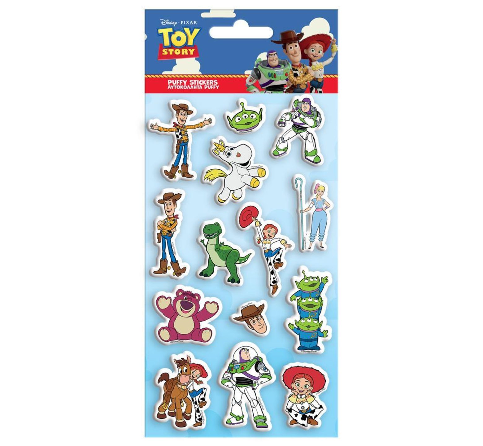 Αυτοκόλλητα puffy (φουσκωτά) με Toy Story